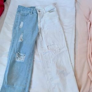 Multi-Colored Distressed Jeans, Girls